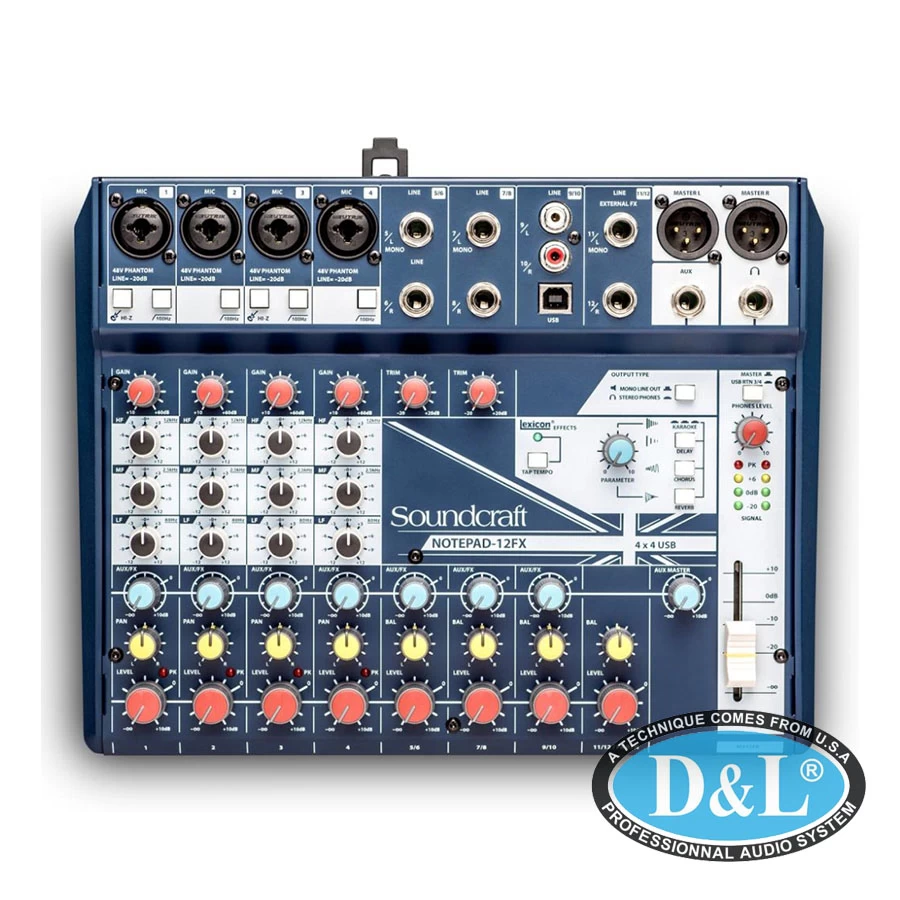 Bàn trộn Mixer Notepad-12FX
