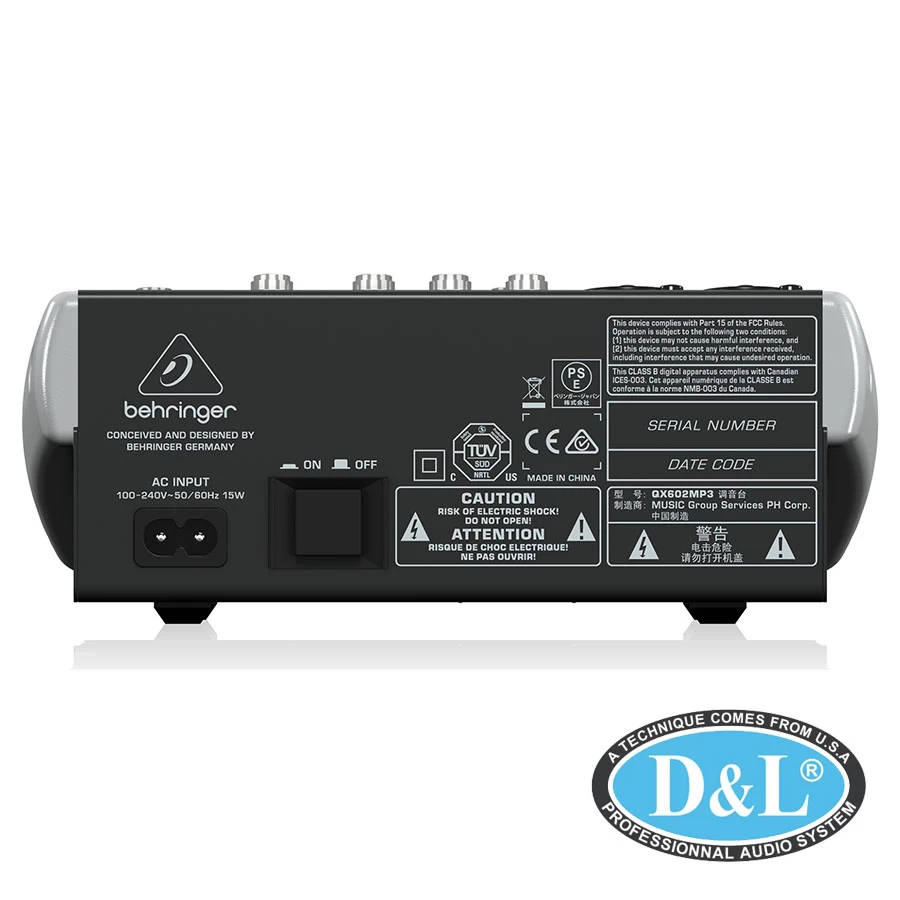 Mixer cơ Behringer QX602MP3